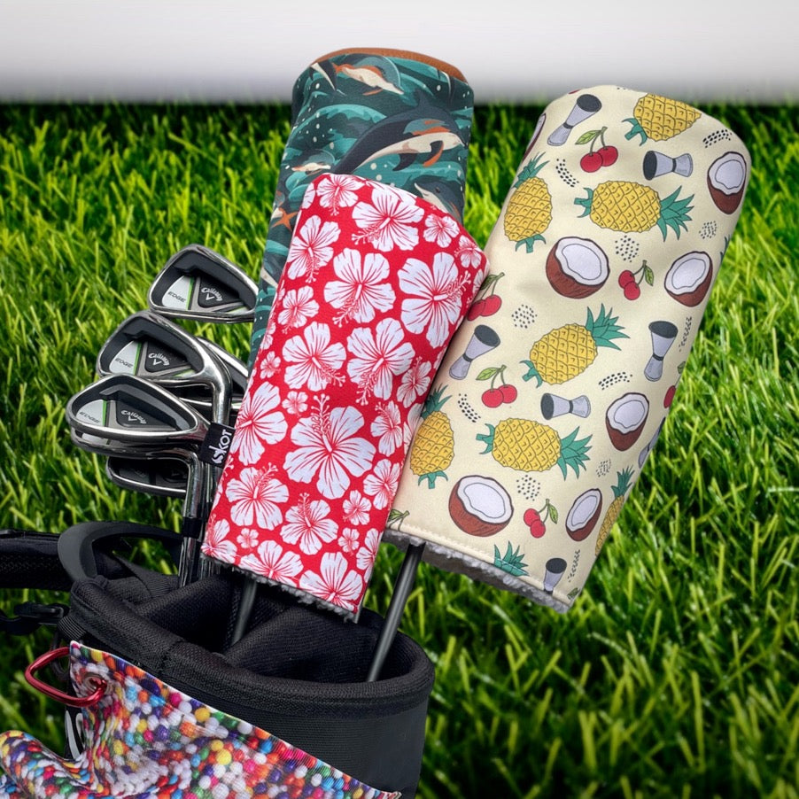 Classic Hawaiian Golf Barrel Headcover