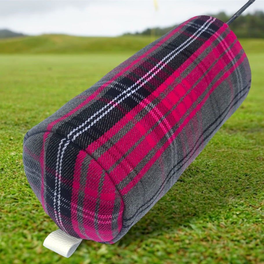 Ailsa Pink Tartan Barrel Headcover