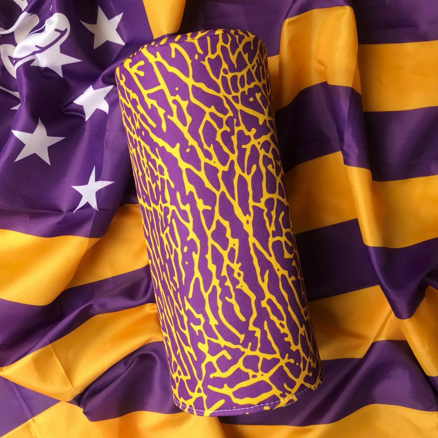 Elephant Print Purple & Yellow Golf Barrel Headcover