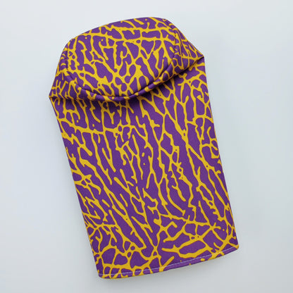 Elephant Print Purple & Yellow Golf Barrel Headcover